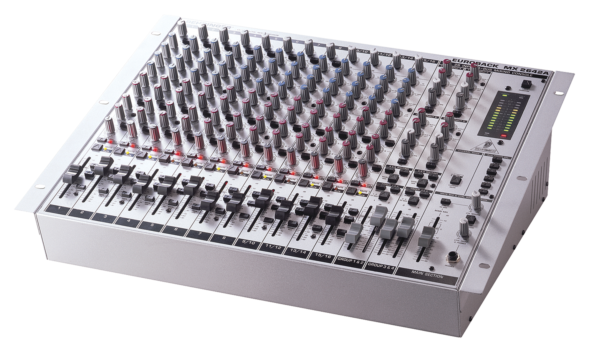 Behringer BEHRINGER EURORACK MX2642A Ultra-Low Noise 26-Channel 4-Bus Mixer & Power Supply 