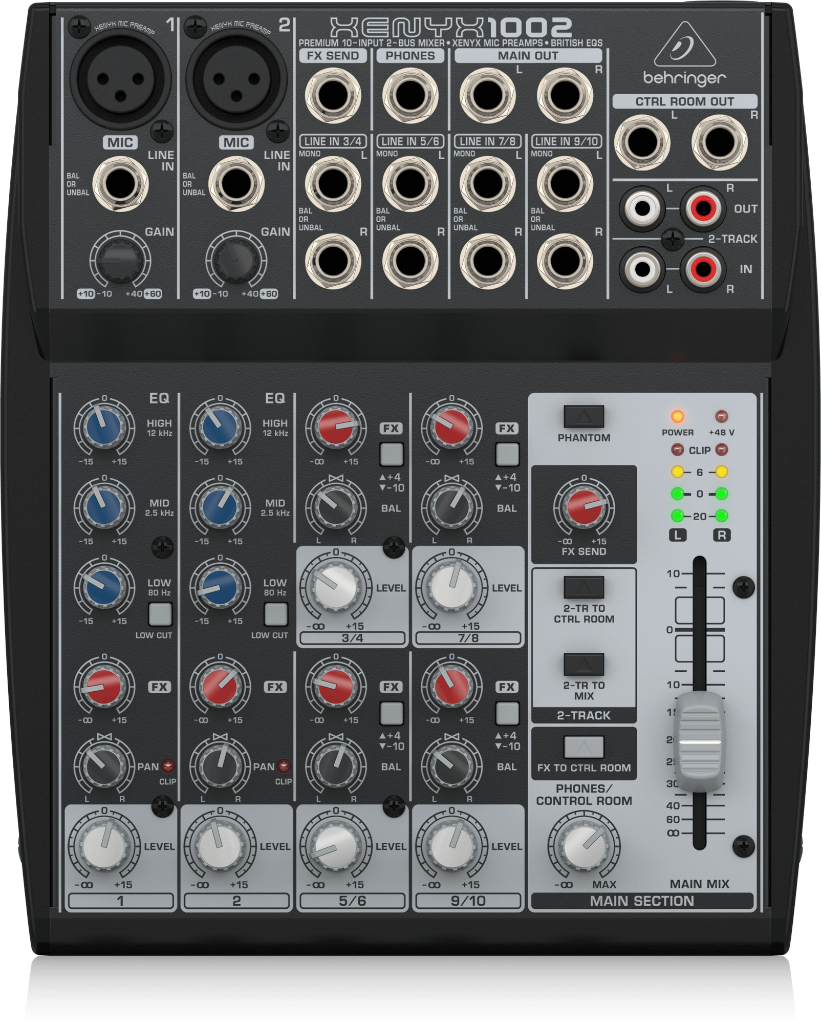 Behringer 1002B Xenyx Battery-Operated 10-Channel Audio Mixer