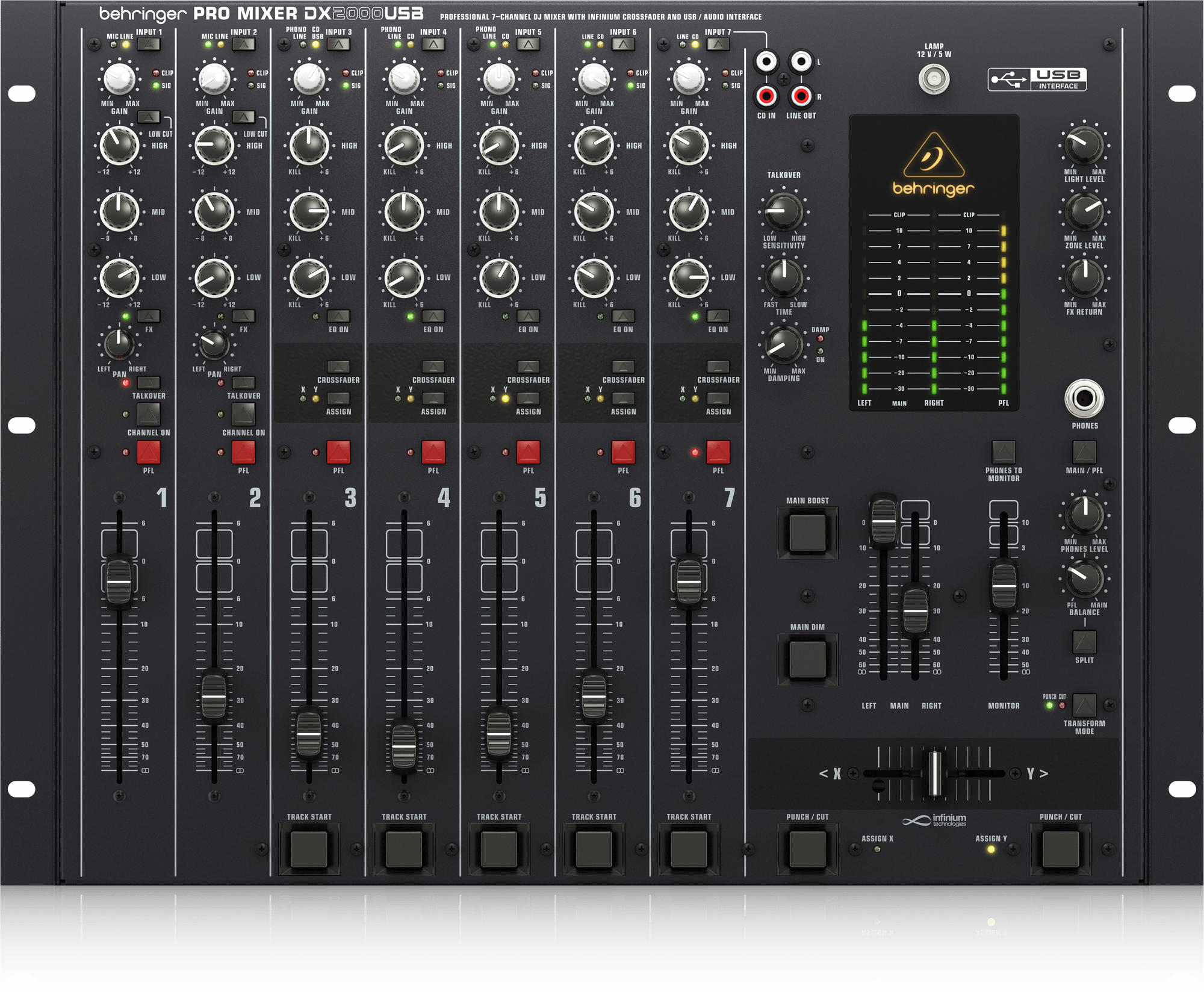 Pro Mixer DX2000USB 7-channel DJ Mixer