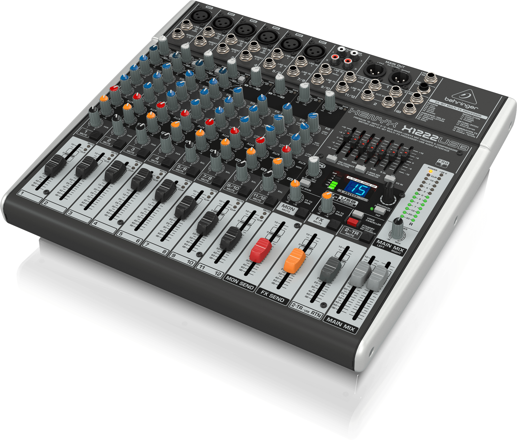 Behringer Behringer 16 Channel Pro Audio Mixer XENYX x2442 With Nanuk 945 Hardshell Case 