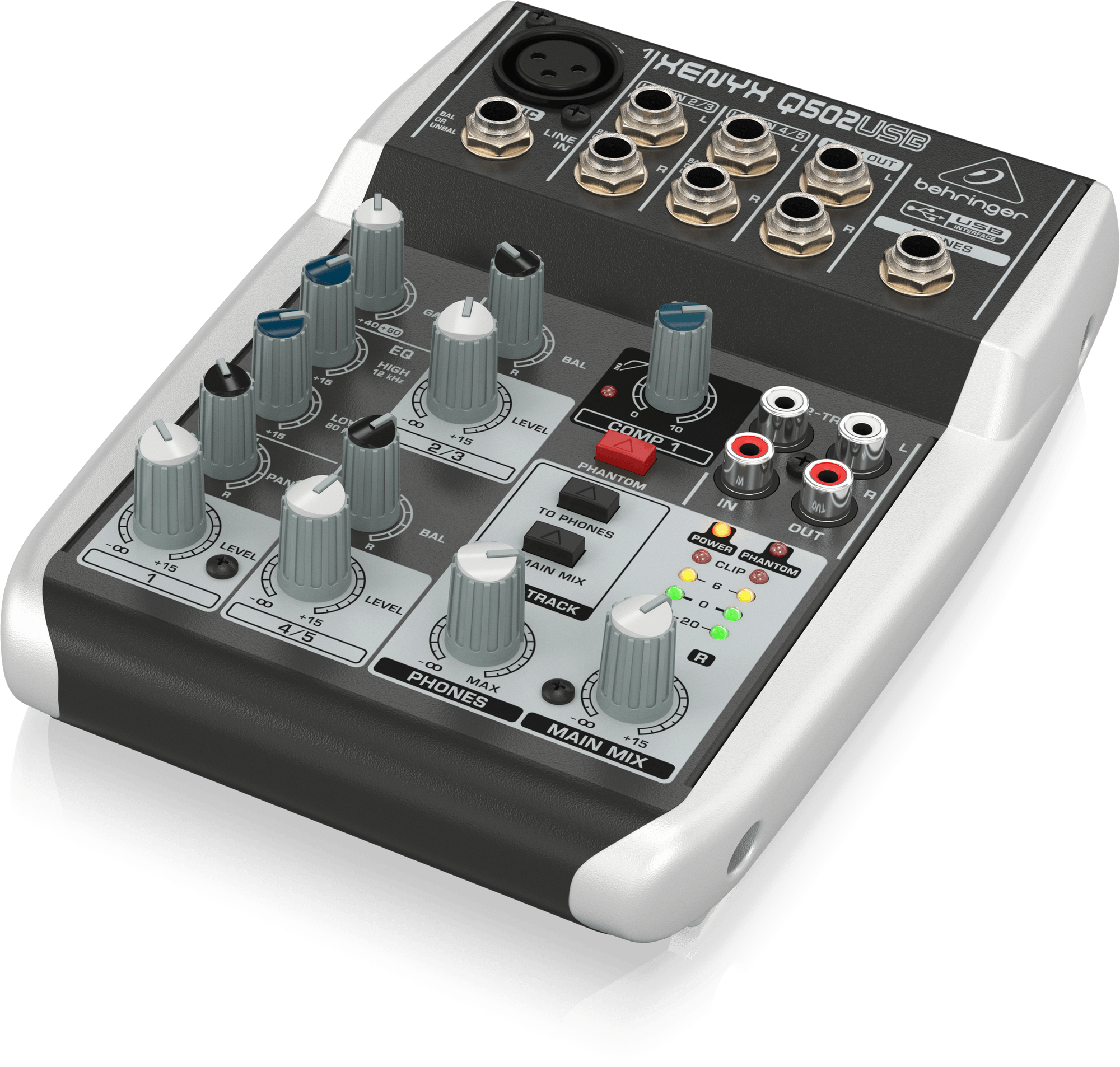 get audio from behringer xenyx q502usb