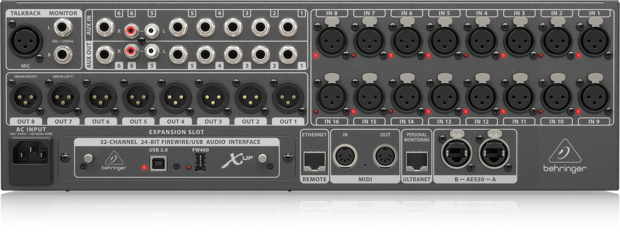 behringer x32 rack 40 channel rackmount digital mixer