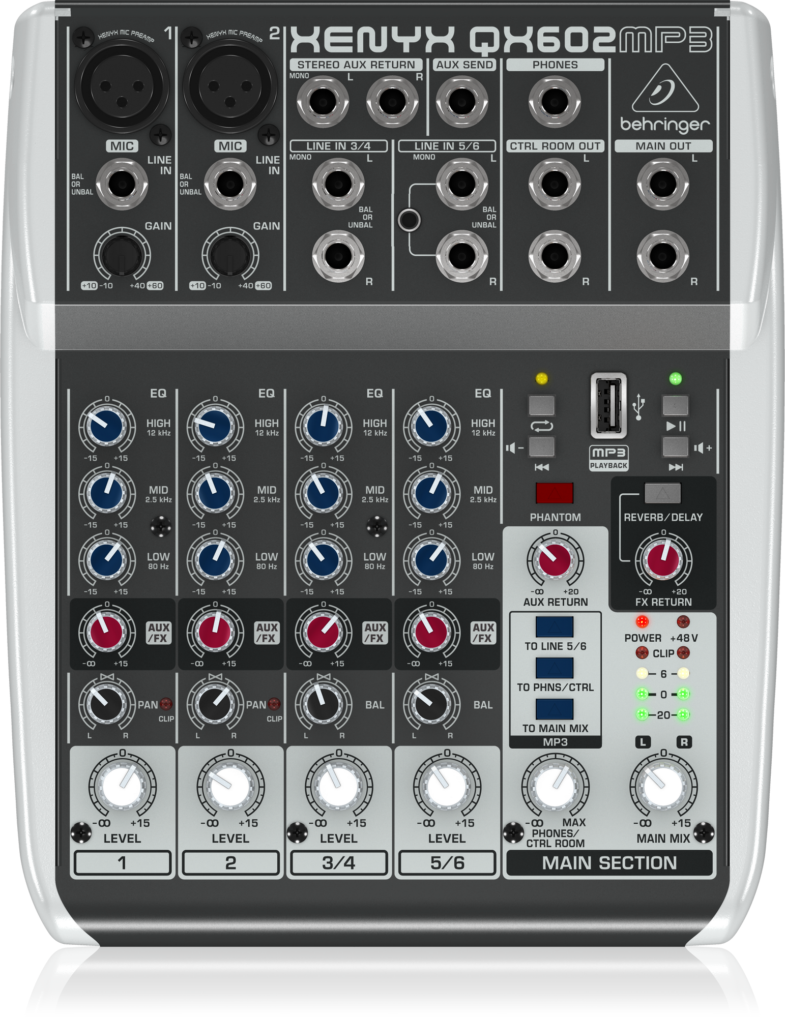 Xenyx QX602MP3 Mixer with USB MP3 Playback