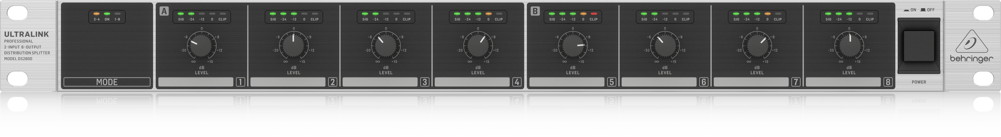 DS2800 2-Input 8-Output Distribution Splitter