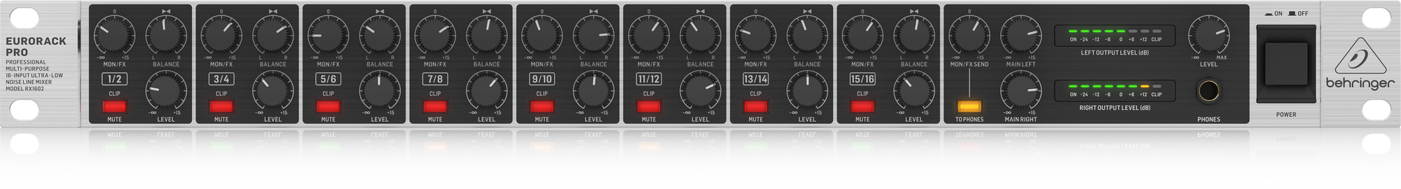 RX1602 V2 Rackmount Line Mixer