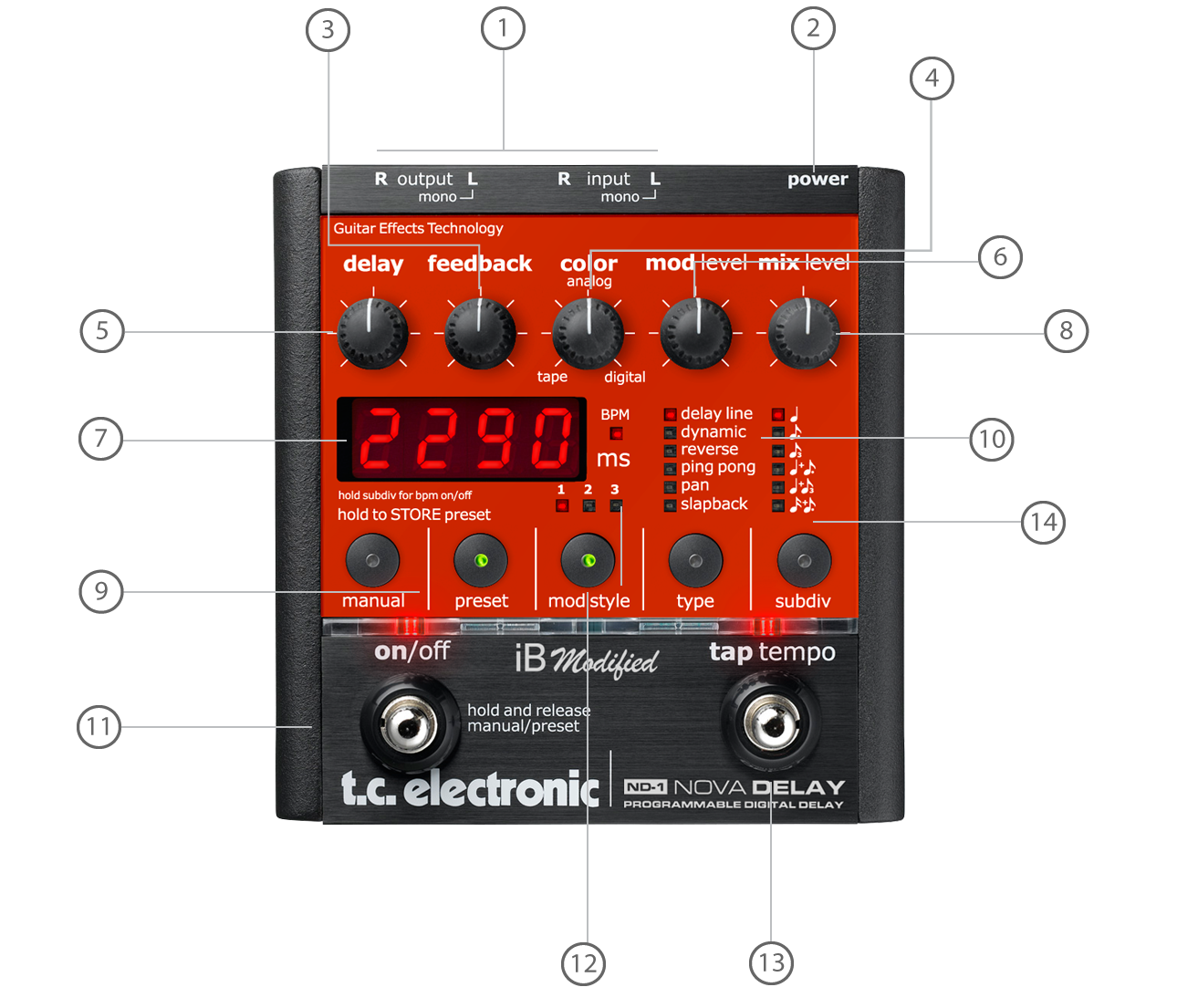 TC Electronic | Product | ND-1 NOVA DELAY IB MODIFIED