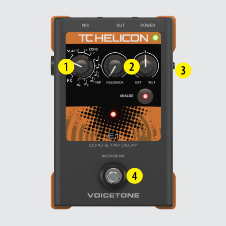 เอฟเฟคร้อง เสียงเอคโค่ TC Helicon VOICETONE E1